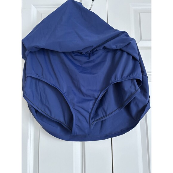 MAXINE OF HOLLYWOOD WOMEN'S SKIRTED PANT SIZE 20W BLUE BEACHWEAR TUMMY CONTROL - Picture 4 of 4